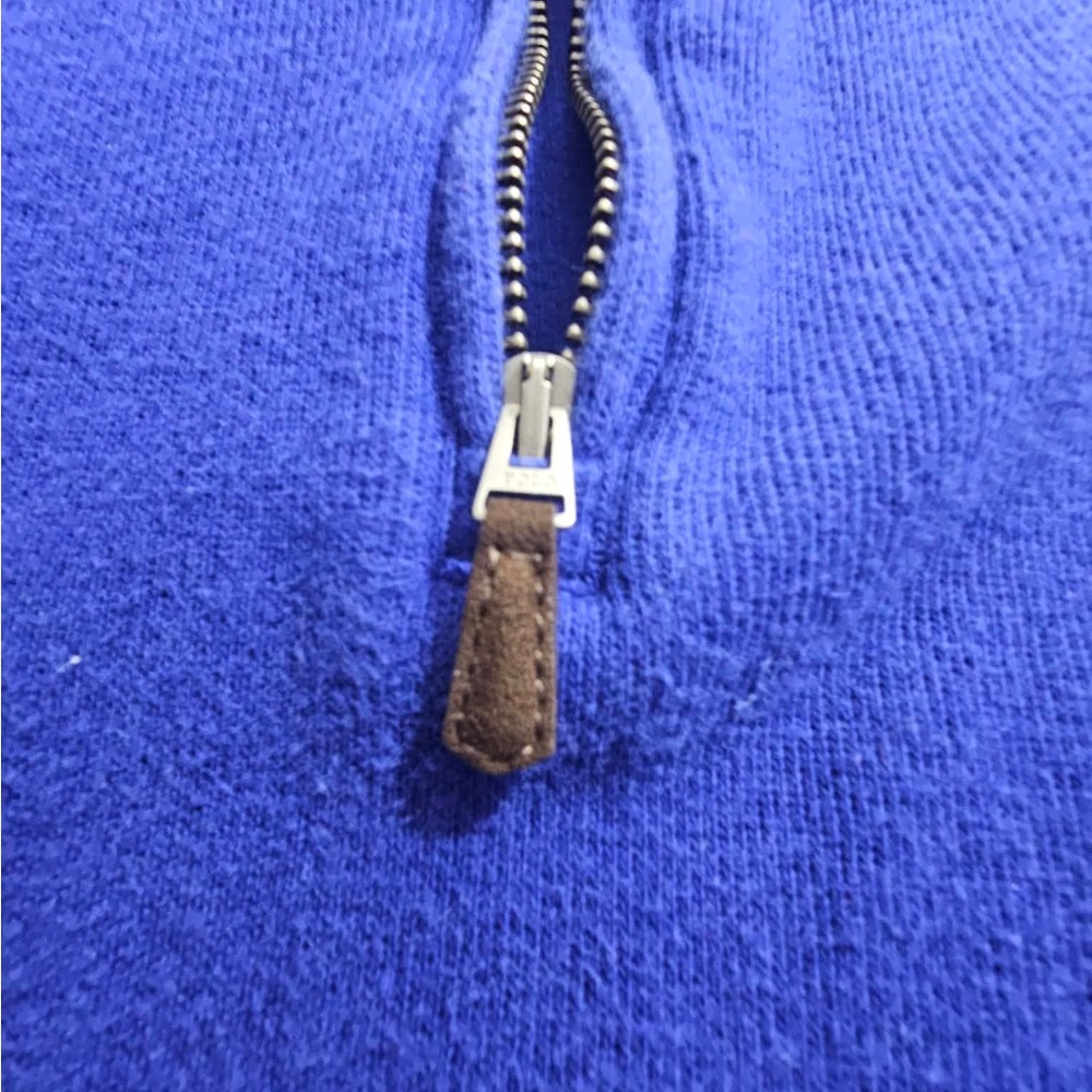 Polo by Ralph Lauren Estate Rib Men's Royal Blue 1/4 Zip-Up Sweater Size Large - Picture 6 of 6